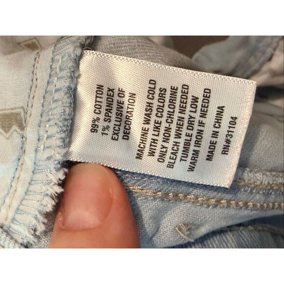 CROWN & IVY • Light Wash Cotton Spandex Blend High Waist Bootcut Denim Blue Jean - Picture 8 of 12